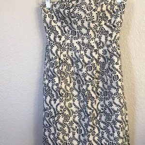 JCrew blue and white flowered dress